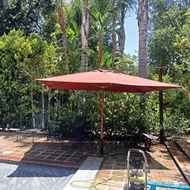Detailed close-up of custom outdoor cushion texture with premium piping for a professional finish in Van Nuys, California.